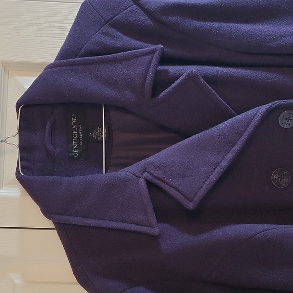 Grape Pea Coat - Picture 2 of 6